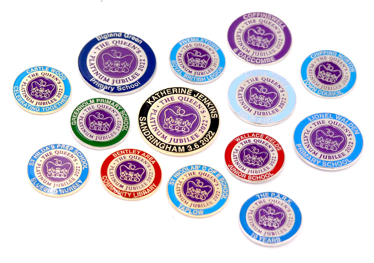Queens Jubilee Pin Badges